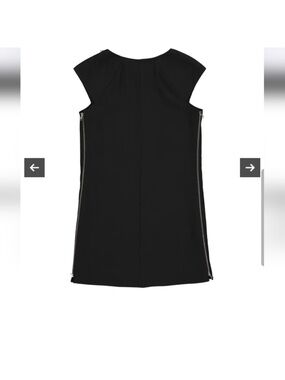 COURREGES Black Mini Dress with Side Zippers